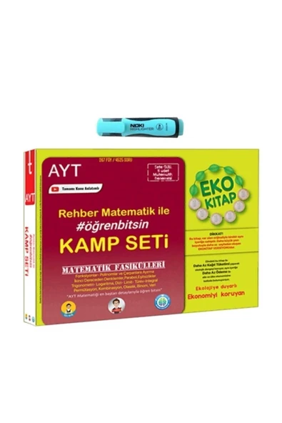 REHBER MATEMATİK YAYINLARI Ayt Matematik Fasikülleri Seti Eko 9 Kitap Fasikül Özel Seti Denemeleri Fosforlu Kalem - 2