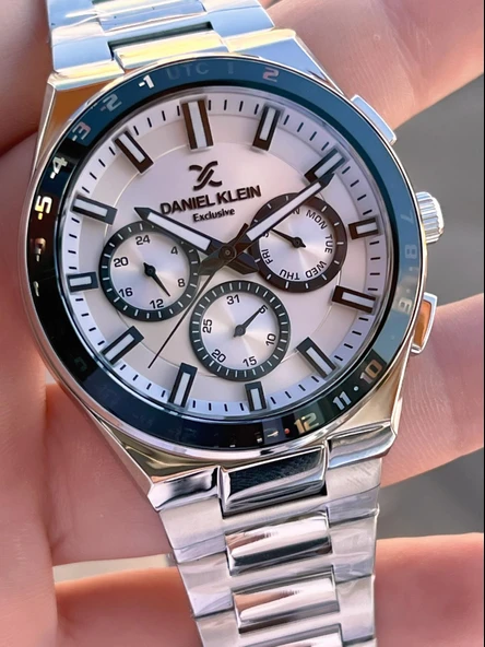 Daniel Klein İç Fonksiyonları Aktif 30 Mt Suya Dayanıklı 2 Yıl Garantili Erkek Kol Saati FG.13522.1 - Resim 4