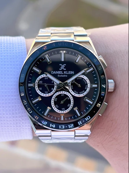 Daniel Klein İç Fonksiyonları Aktif 30 Mt Suya Dayanıklı 2 Yıl Garantili Erkek Kol Saati FG.13522.2 - Resim 3