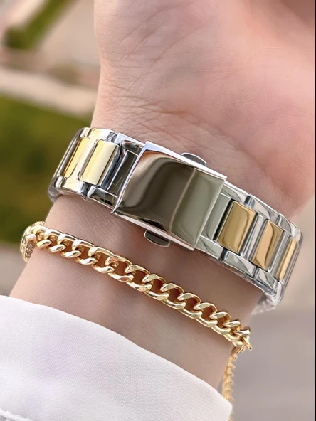 Ferrucci Çelik Kordon Kararma Renk Atma Yapmaz 2 Yıl Garantili Kadın Kol Saati+Bileklik F.3440.06 - Resim 3