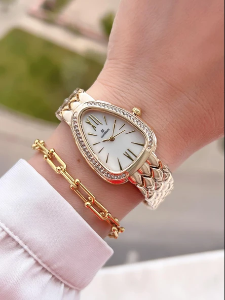 Coliseum Özel Tasarım Vintage Seri Kadın Kol Saati+ Bileklik Hediyeli CL8307.M1 - Resim 2