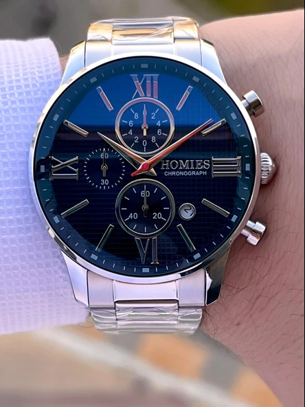 Homies İç Fonksiyonları Aktif 30 Mt Suya Dayanıklı 2 Yıl Garantili Erkek Kol Saati ERK.7S01-2 - Resim 3