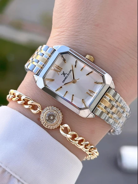 Daniel Klein Çelik Kordon 2 Yıl Garantili 3 Atm Suya Dayanıklı+Bileklik Kadın Kol Saat BFG.10806.4