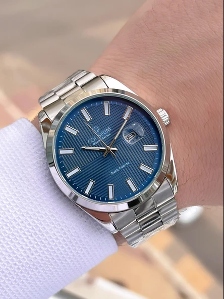 Coliseum Çelik Kordon Takvimli Kadran Kutulu Seri Erkek Kol Saati FT.RL.8742.S5 - Resim 2