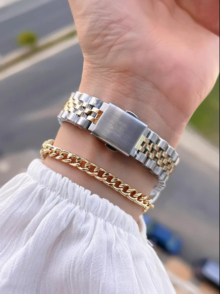 Homies Çelik Kordon 2 Yıl Garantili 30 Mt Suya Dayanıklı Kadın Kol Saati+Bileklik HM.33S01.3 - 3