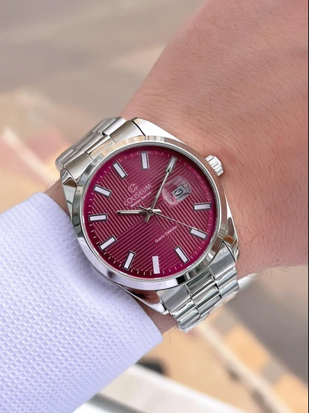 Coliseum Çelik Kordon Takvimli Kadran Kutulu Seri Erkek Kol Saati FT.RL.8742.S6 - Resim 3