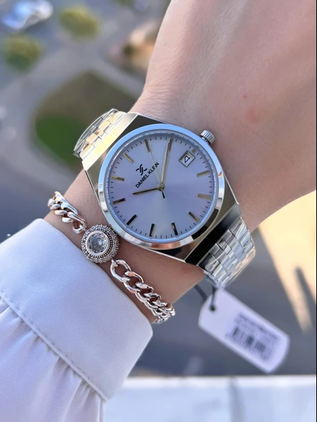 Daniel Klein Çelik Kordon 30 Mt Suya Dayanıklı Kadın Kol Saati+Bileklik BYN.14052.M5 - Resim 2