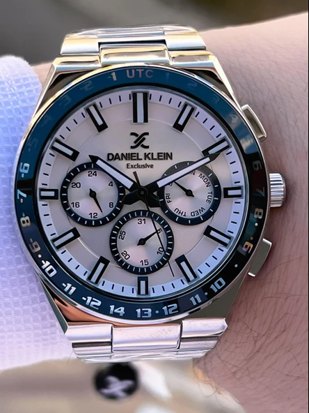 Daniel Klein İç Fonksiyonları Aktif 30 Mt Suya Dayanıklı 2 Yıl Garantili Erkek Kol Saati FG.13522.1 - Resim 3