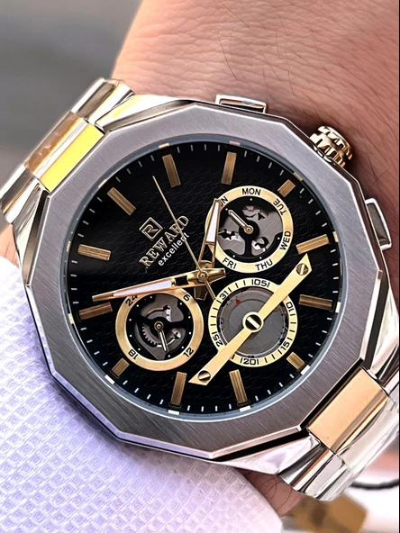 Reward Çelik Kordon 2 Yıl Garantili 5 Atm Suya Dayanıklı İç Fonksiyonları Aktif Erkek Kol Saati RE27 ürün görseli