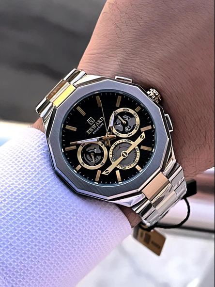 Reward Çelik Kordon 2 Yıl Garantili 5 Atm Suya Dayanıklı İç Fonksiyonları Aktif Erkek Kol Saati RE27 - Resim 2