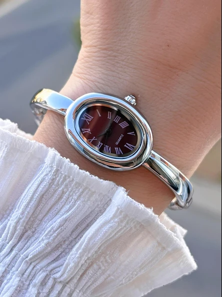 Coliseum Çelik Kordon Cartier Model Elips (Oval) Tasarım Kadın Kol Saati FG.CRT.008 ürün görseli