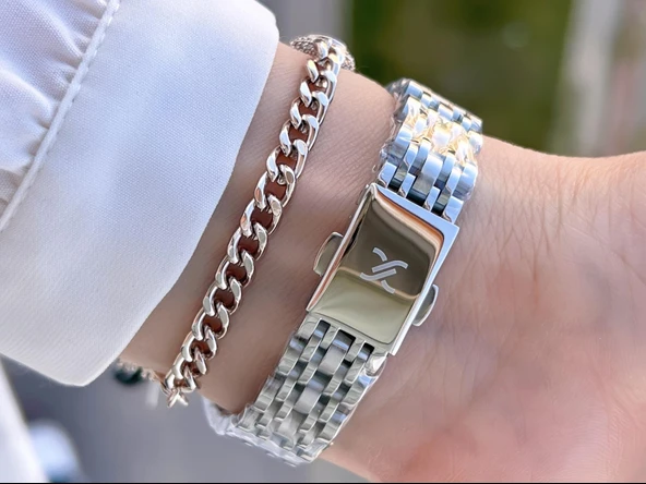 Daniel Klein Çelik Kordon 2 Yıl Garantili 3 Atm Suya Dayanıklı+Bileklik Kadın Kol Saat BFG.10806.1 - Resim 3