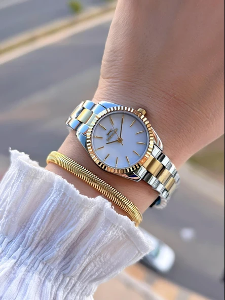 Slazenger Çelik Kordon 2 Yıl Garantili 5 Atm Bileklik Hediyeli Kadın Kol Saati BSL.09.2457.3.04 - Resim 2