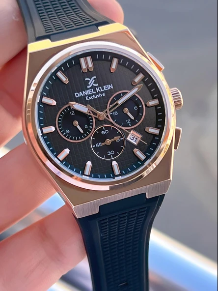 Daniel Klein Silikon Kordon İç Fonksiyonları Aktif 2 Yıl Garantili Erkek Kol Saati FG.DK10676.6 - Resim 4