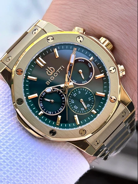 Bigotti Özel Kutulu Nişan Ve Damat Saati 2 Yıl Garantili İç Fonksiyonları Aktif Erkek Kol Saati BX04 ürün görseli