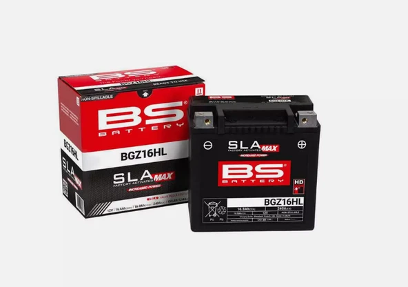 Bs BGZ16HL Sla Max 2014-2021 Harley-Davidson SuperLow 1200T Uyumlu Akü - 2