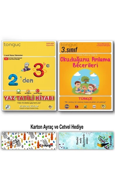 Tonguç Yayınları 2'den 3'e Hazırlık Tatil Kitabı ve 3. Sınıf Okuma Anlama - 3