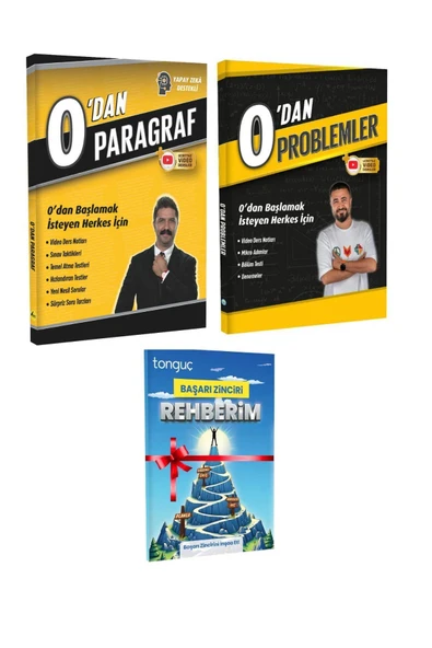 REHBER MATEMATİK YAYINLARI 0'dan Paragraf ve 0'dan Problemler Başarı Zinciri Rehberim HEDİYELİ