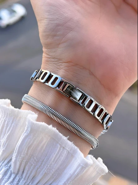 U.S.POLO ASSN Çelik Kordon 3 Atm Suya Dayanıklı Kadın Kol Saati+Bileklik Hediyeli USPA.2111.M01 - Resim 3