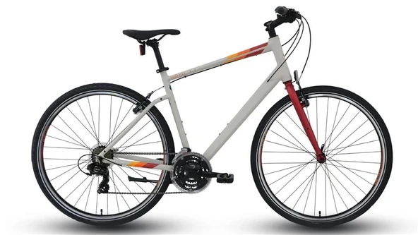 CARRARO SPORTIVE 321 ERKEK ŞEHİR BİSİKLETİ 520H V 28 JANT 21 VİTES MAT GRİ KIRMIZI TURUNCU ürün görseli