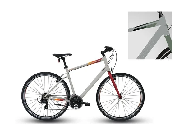 CARRARO SPORTIVE 321 ERKEK ŞEHİR BİSİKLETİ 520H V 28 JANT 21 VİTES GRİ YEŞİL KAHVE