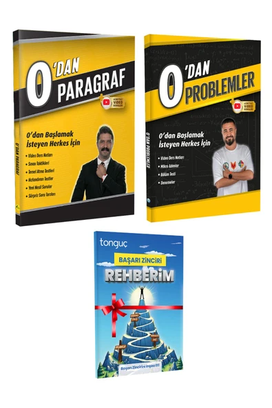 REHBER MATEMATİK YAYINLARI 0'dan Paragraf Ve 0'dan Problemler Başarı Zinciri Rehberim HEDİYELİ