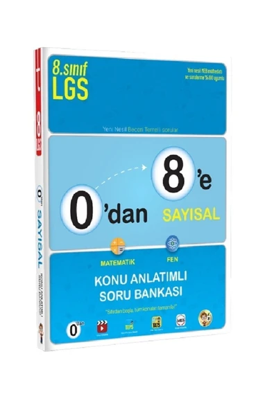 Tonguç Yayınları 8. Sınıf 0'dan 8'e Sayısal Konu Anlatımlı Soru Bankası