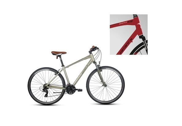 CARRARO SPORTIVE 220 ERKEK ŞEHİR BİSİKLETİ 406H V 28 JANT 21 VİTES MAT KROM KIRMIZI SİYAH BEYAZ ürün görseli