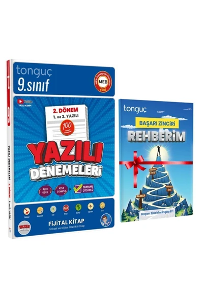Tonguç Yayınları 9. Sınıf Yazılı Denemeleri 2. Dönem 1 ve 2. Yazılı Ve BAŞARI ZİNCİRİ REHBERİM HEDİYELİ