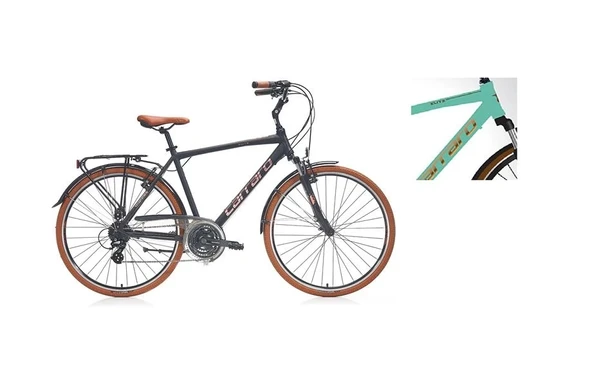 CARRARO ELITE 804 ERKEK ŞEHİR BİSİKLETİ 520H V 28 JANT 24 VİTES MAT TURKUAZ KAHVE BAKIR