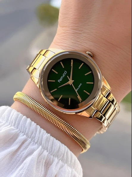 Ferrucci Çelik Kordon 2 Yıl Garantili Yeni Sezon 30 Mt Suya Dayanıklı Kadın Kol Saati B.03412.M08 ürün görseli