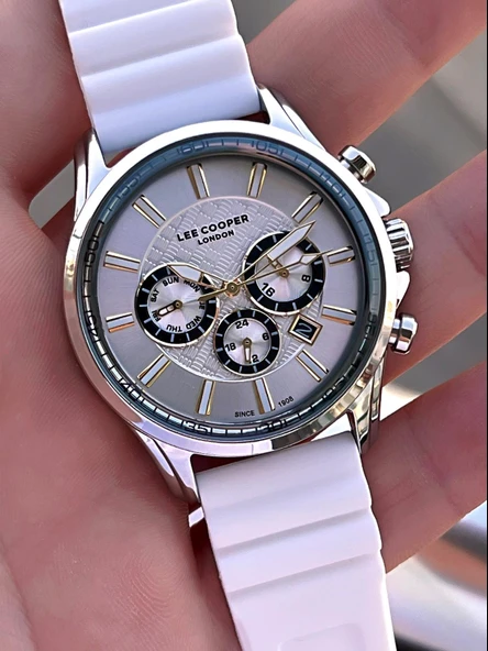 Lee Cooper Silikon Kordon İç Fonksiyonları Aktif 5 Atm Suya Dayanıklı Erkek Kol Saati ELC.08170.333 - Resim 3