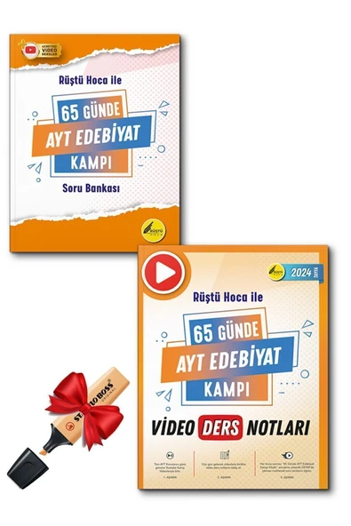 Rüştü Hoca Ile 65 Günde Ayt Edebiyat Kamp Kitabı Ve Video Ders Notları 2 Kitap ( Hediyeli