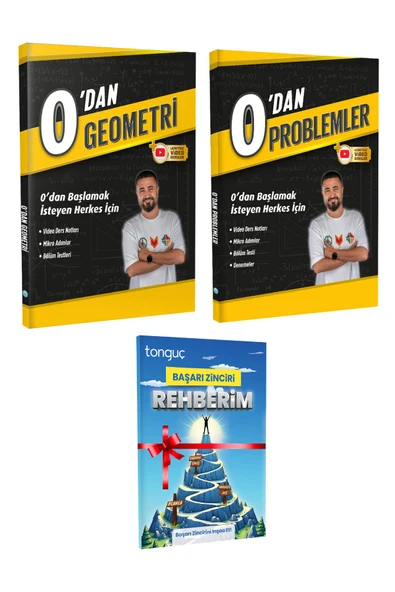 REHBER MATEMATİK YAYINLARI 0'dan Geometri Ve 0'dan Problemler Başarı Zinciri Rehberim HEDİYELİ