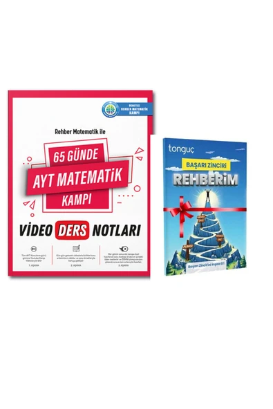 REHBER MATEMATİK YAYINLARI 65 Günde AYT Matematik Video Ders Notları Başarı Zinciri Rehberim HEDİYELİ