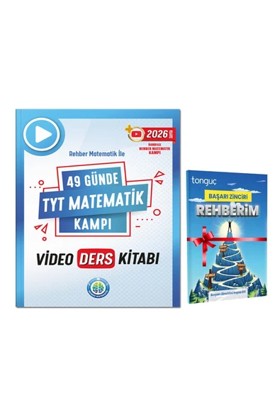 REHBER MATEMATİK YAYINLARI 49 Günde TYT Matematik Video Ders Kitabı Ve Başarı Zinciri Rehberim Hediyeli