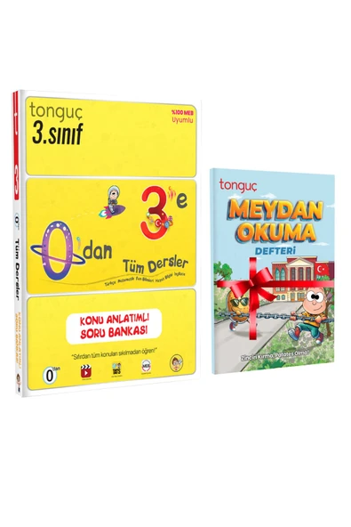 Tonguç Yayınları 0'dan 3'e Tüm Dersler Konu Anlatımlı Soru Bankası Ve Meydan Okuma Defteri HEDİYELİ