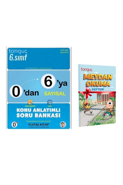 Tonguç Yayınları 0'dan 6'ya Sayısal Konu Anlatımlı Soru Bankası Ve Meydan Okuma Defteri HEDİYELİ