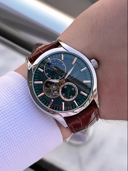 Ferucci Otomatik Ay/Güneş Kadran Özellikli 30 Mt Suya Dayanıklı Erkek Kol Saati EFC.03343.04 - Resim 2