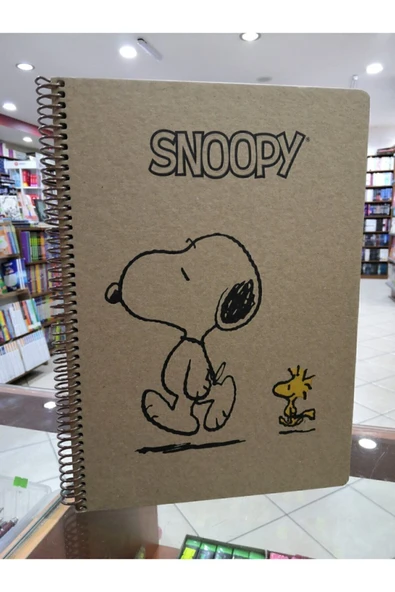 Mynote Snoopy Kraft Sert Kapaklı Defter/a4 100 Yaprak Çizgili