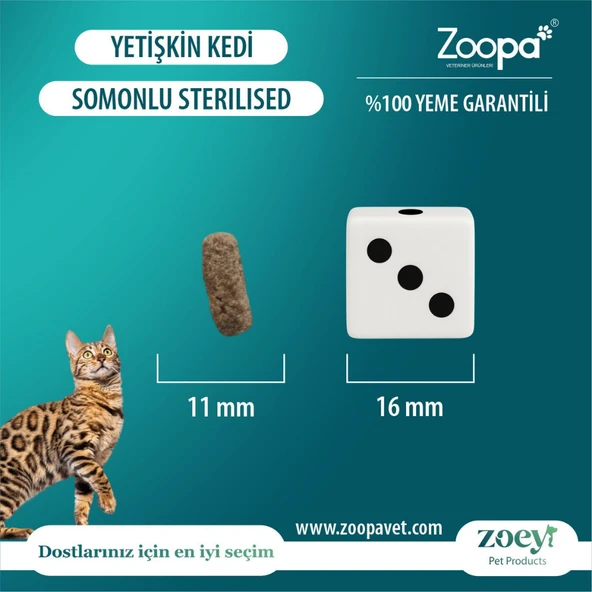 Zoey Somonlu Kısırlaştırılmış Yetişkin Kedi Maması 15 KG - Resim 4