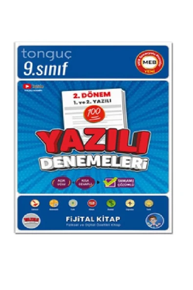 Tonguç Yayınları 9. Sınıf Yazılı Denemeleri 2. Dönem 1 ve 2. Yazılı - Tonguç Yayınları