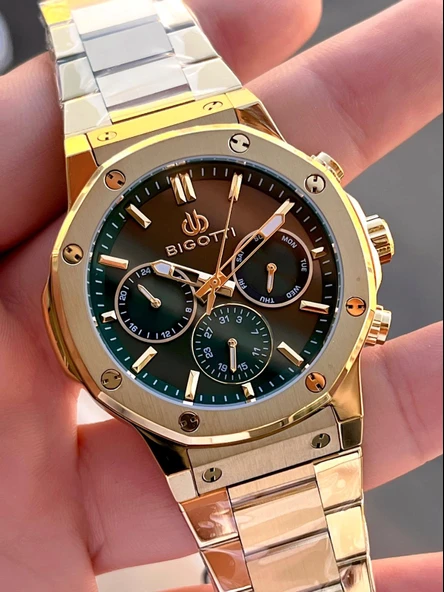 Bigotti Özel Kutulu Nişan Ve Damat Saati 2 Yıl Garantili İç Fonksiyonları Aktif Erkek Kol Saati BX04 - Resim 4