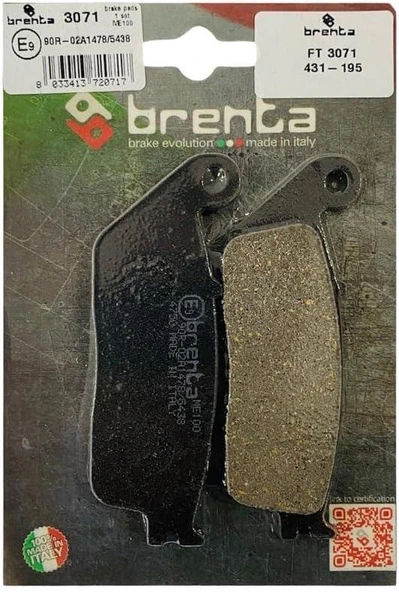 Brenta 431-195 2022-2025 Honda ADV 350 Uyumlu Ön Fren Balatası Organik Balata