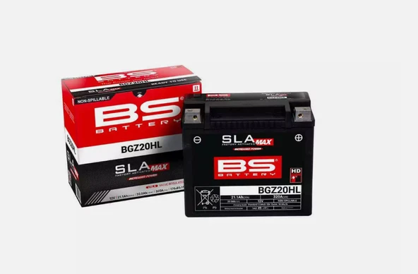 Bs BGZ20HL Sla Max 2018-2023 Honda Goldwing GL 1800 DCT Uyumlu Akü Jel Akü - 2
