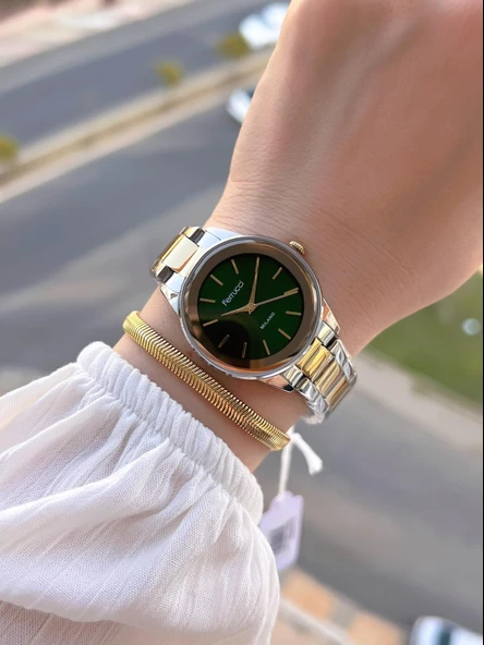 Ferrucci Çelik Kordon 2 Yıl Garantili Yeni Sezon 30 Mt Suya Dayanıklı Kadın Kol Saati B.03412.M02 - Resim 2