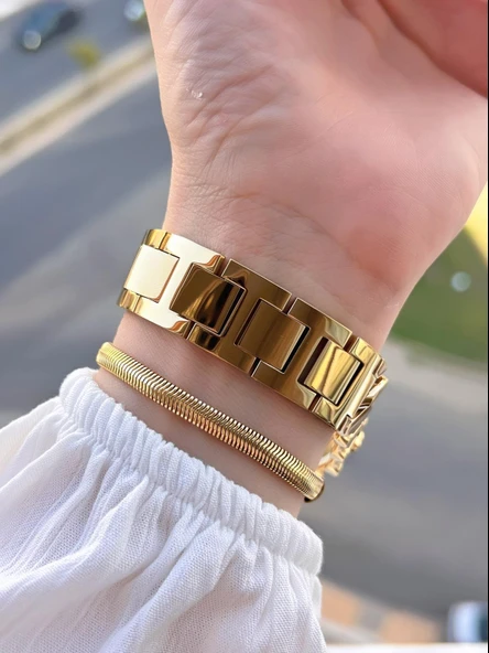 Ferrucci Çelik Kordon 2 Yıl Garantili 3 Atm Suya Dayanıklı Kadın Kol Saati+Bileklik BFC.03588.05 - Resim 3