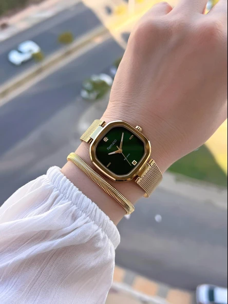 Ferrucci Çelik Kordon 2 Yıl Garantili Yeni Sezon 30 Mt Suya Dayanıklı Kadın Kol Saati B.03412.M08 - Resim 2