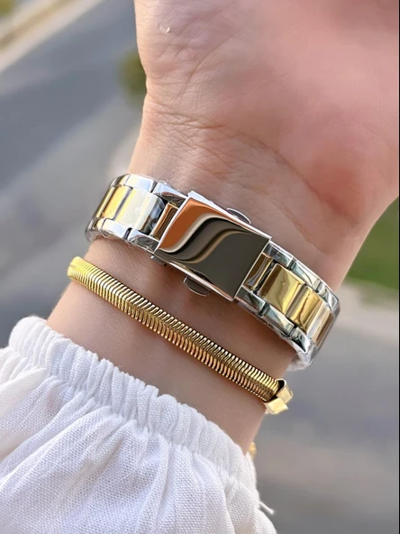 Ferrucci Çelik Kordon 2 Yıl Garantili Yeni Sezon 30 Mt Suya Dayanıklı Kadın Kol Saati B.03412.M02 - Resim 3