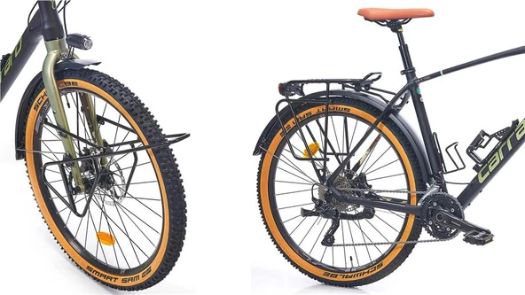 CARRARO CR-T TRAIL ERKEK ŞEHİR BİSİKLETİ 520H HD 27.5 JANT 30 VİTES MAT SİYAH YEŞİL KAMUFLAJ - Resim 4